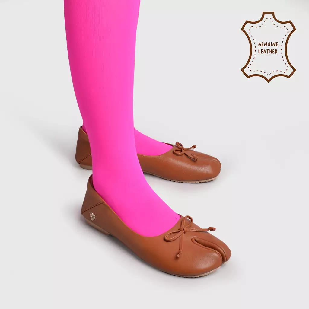Evodia Flat Shoes Genuine Leather Tan