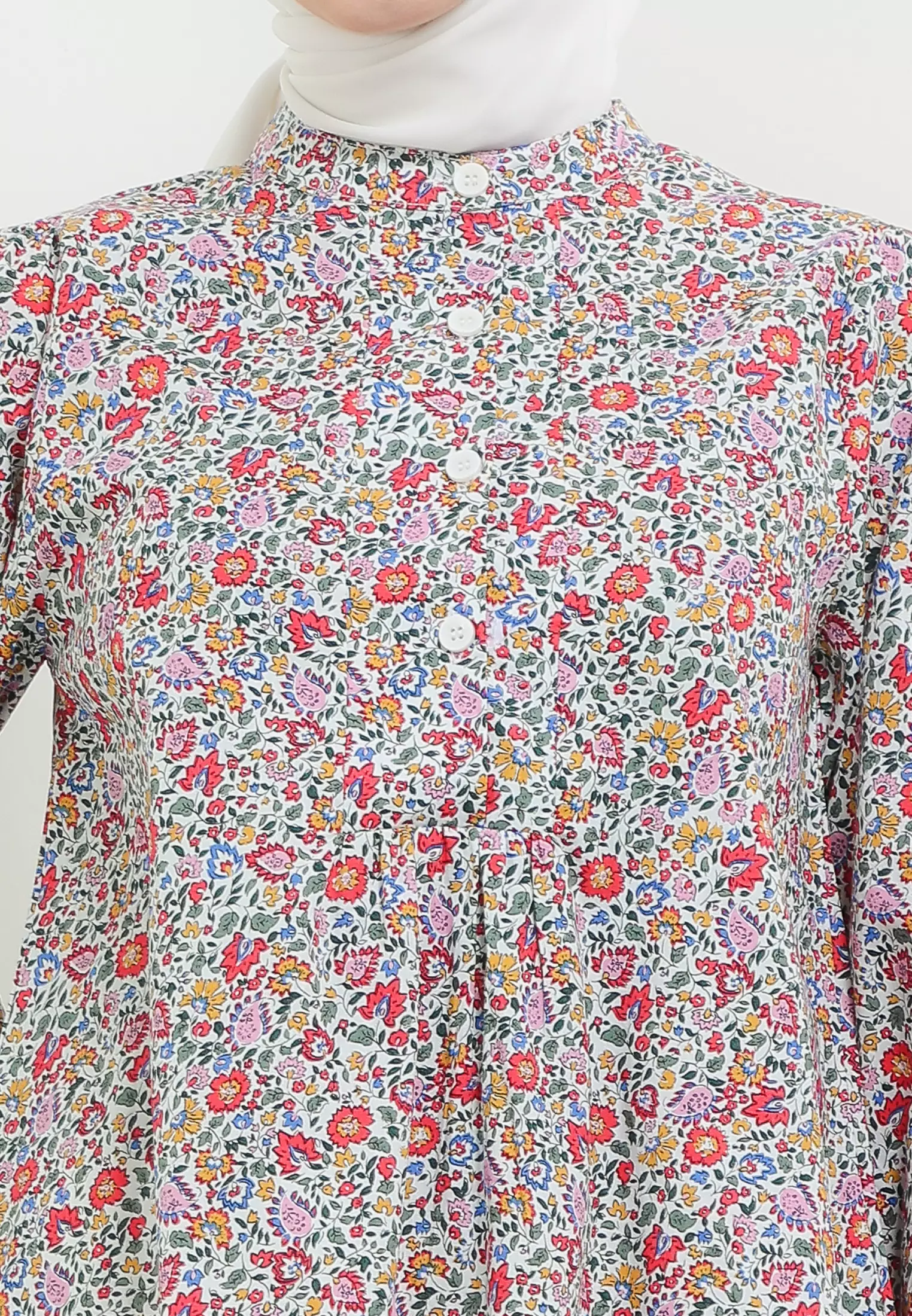 MFMW Shaira Atasan Blouse Multicolor Motif Bunga