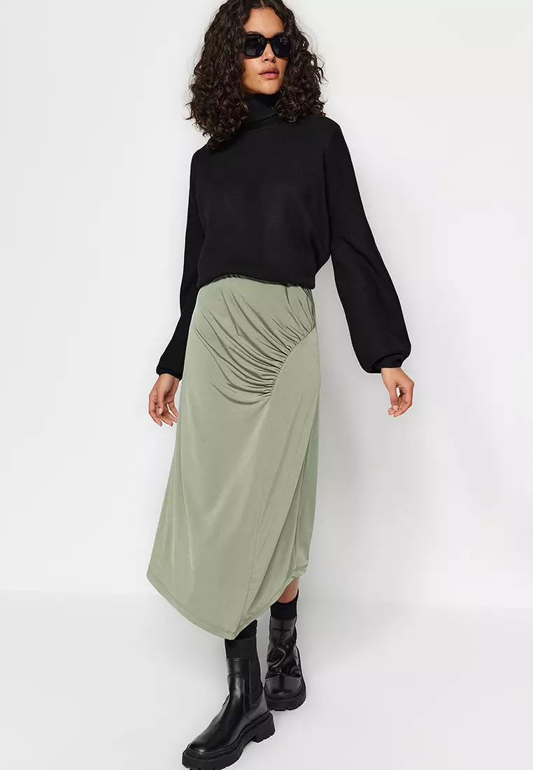 Drape Midi Skirt