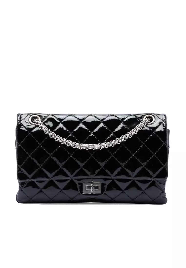 Pre-Loved Chanel Quilted Patent Reissue 2.55 Double Flap 226