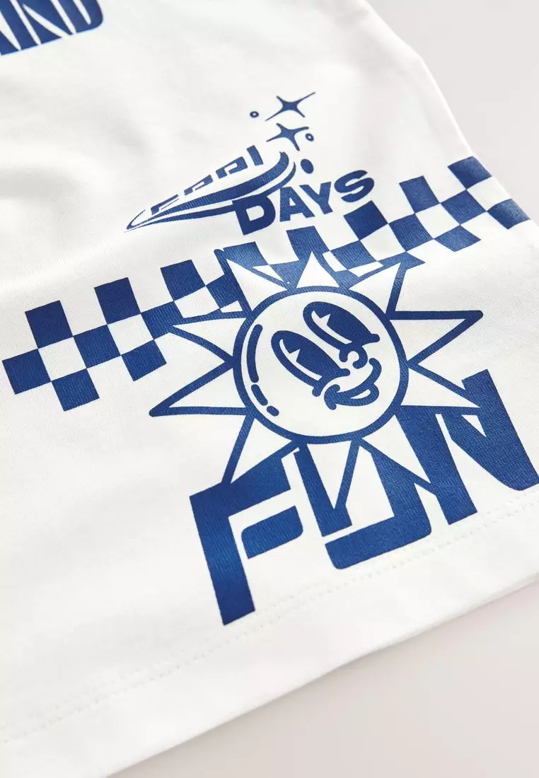 Short Sleeve Back Print 100% Cotton T-Shirt
