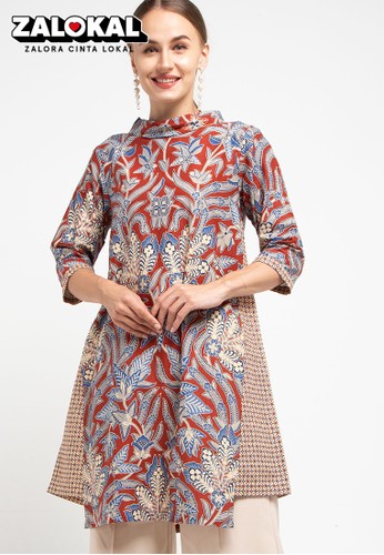 Jual Danar Hadi Blouse Batik Print Motif Boket Daun Lamtoro Original Zalora Indonesia Rayakan indahnya hidup dengan batik yang secara khusus dibuat untuk. blouse batik print motif boket daun lamtoro