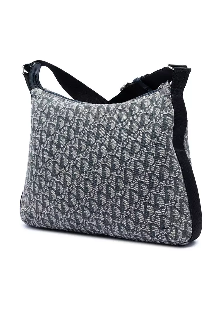 Pre-Loved Dior Diorissimo Trotter Canvas Crossbody