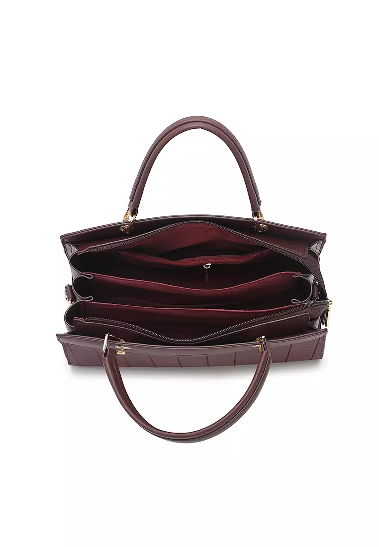 Women's Top Handle Bag / Sling Bag / Crossbody Bag / Shoulder Bag (Tas Tangan / Tas Selempang / Tas Bahu) - Merah