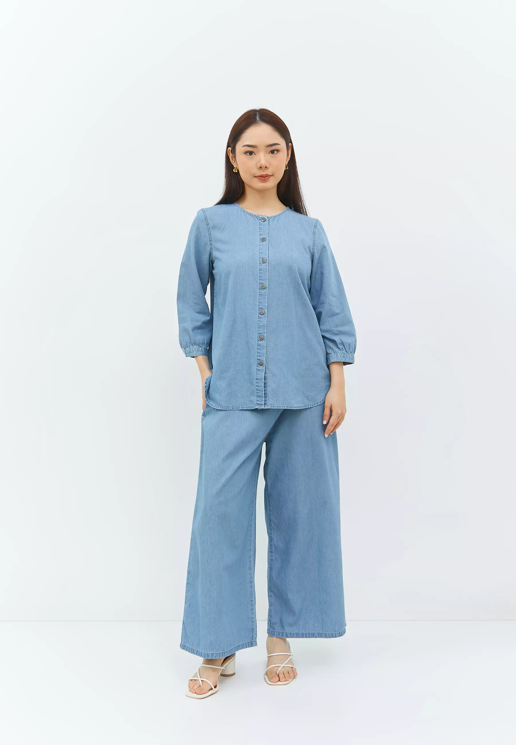 Clare Light Blue Blouse (G.13129)