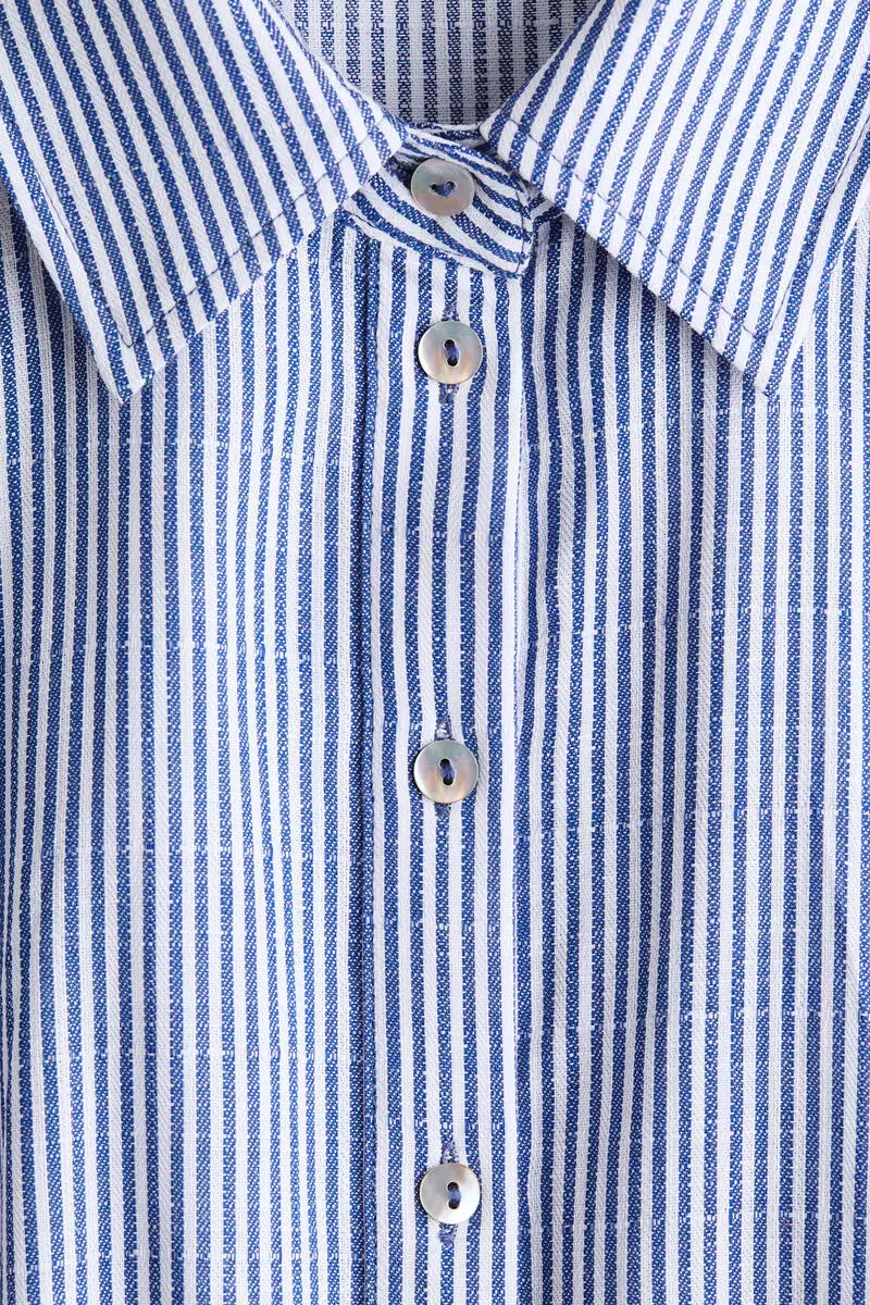 Tie-belt shirt dress
