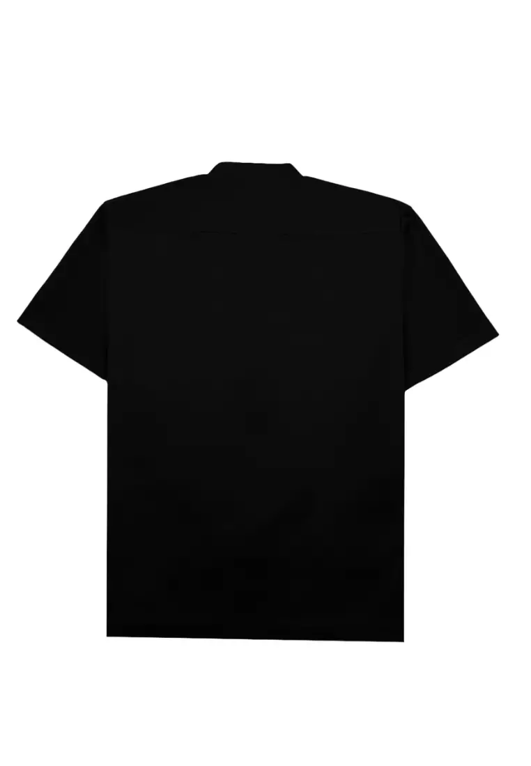 POLICE Kemeja Koko Polos Spandex Slub Premium Regular Fit Pria