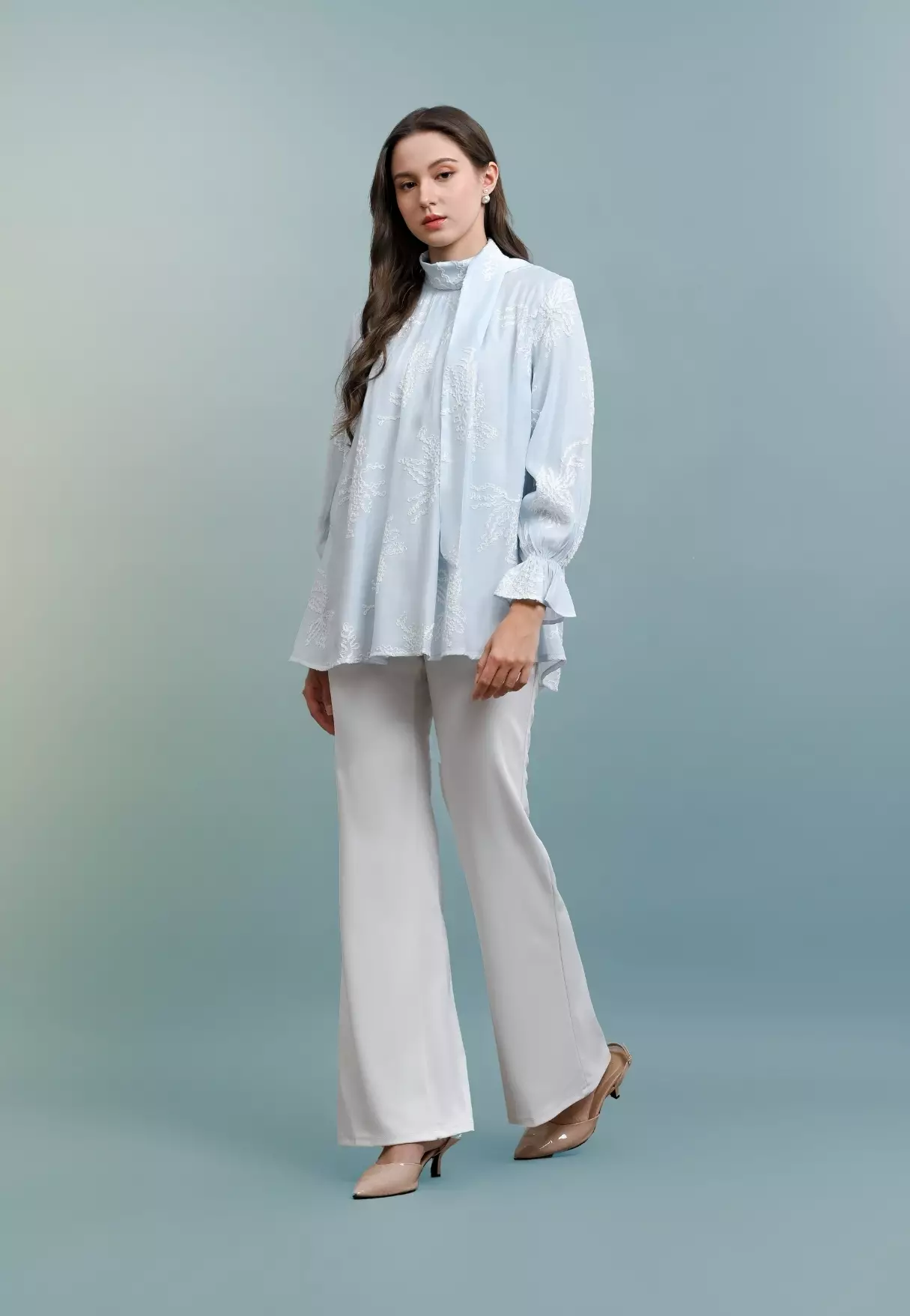 Aurine Blouse - Sky