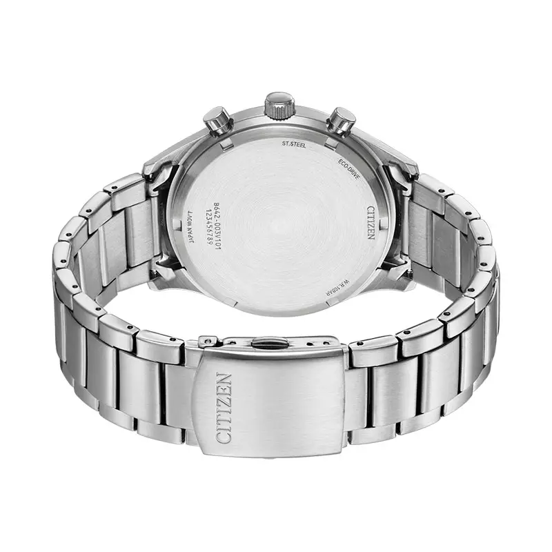 Jam Tangan Pria Citizen Eco Drive CA7028-81L Chronograph Dual Tone Dial Stainless Steel Strap