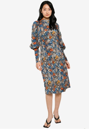 Vero Moda Selma Long Sleeves Midi Dress | Moda Online | ZALORA Hong Kong
