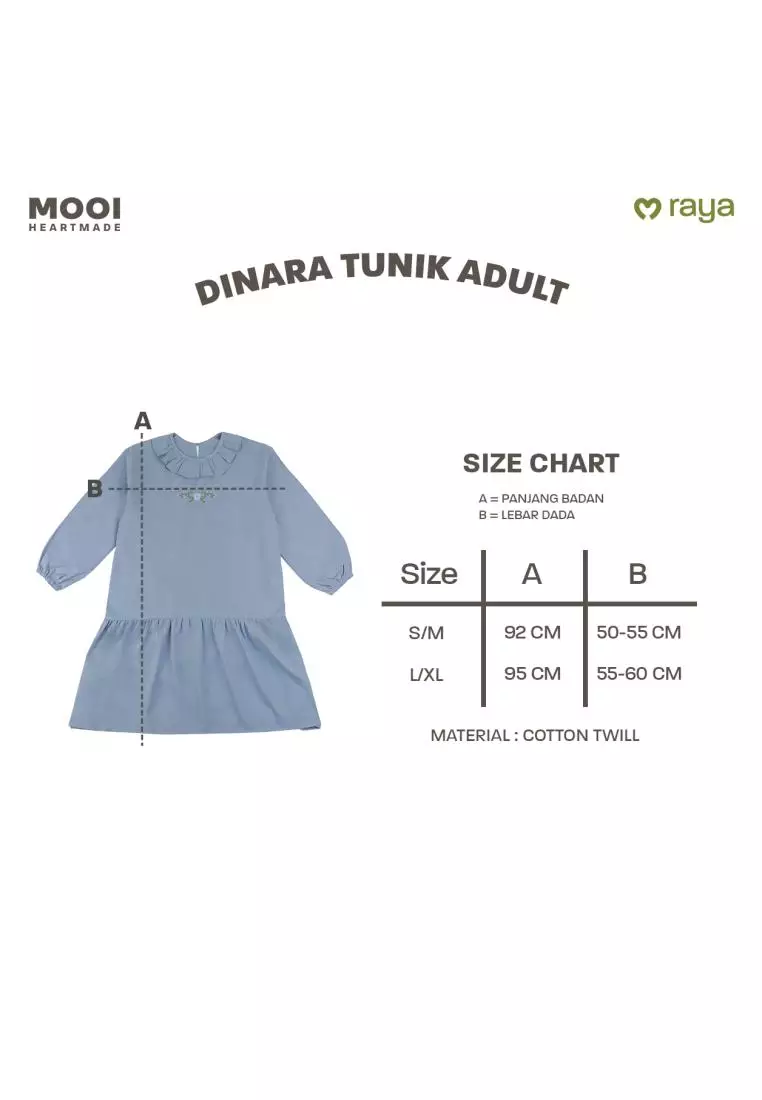 Mooi Tunik Wanita Atasan Wanita Dinara Tunik - White