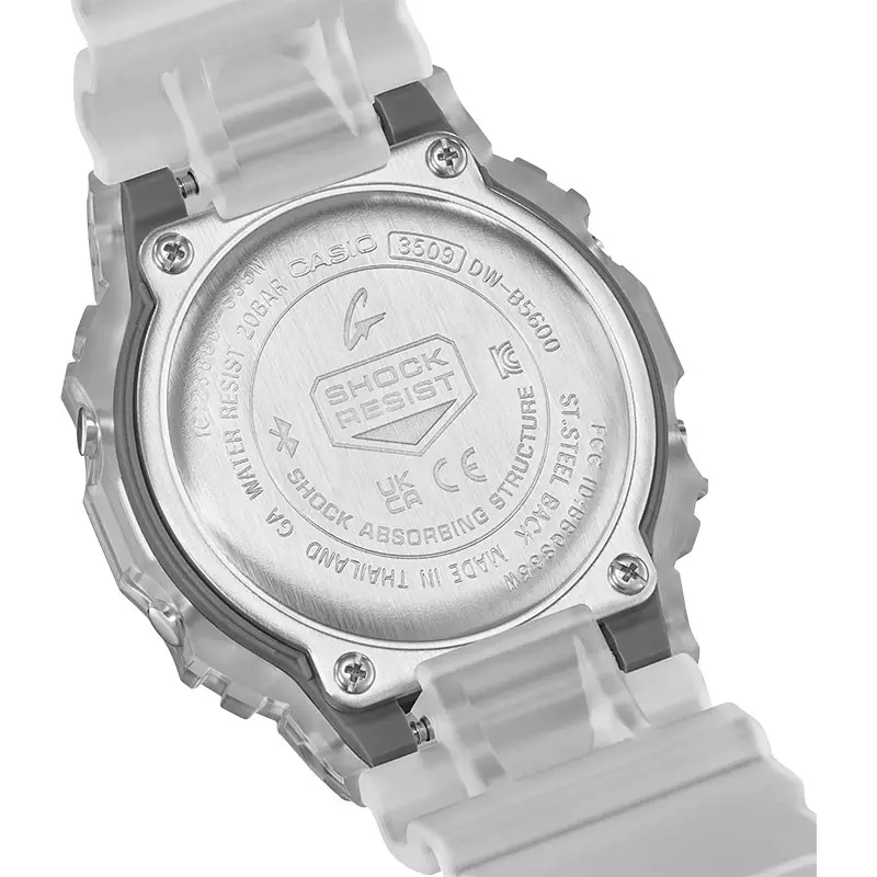 Jam Tangan Pria Casio G-Shock DW-B5600G-7DR Digital Dial Transparent Resin Band