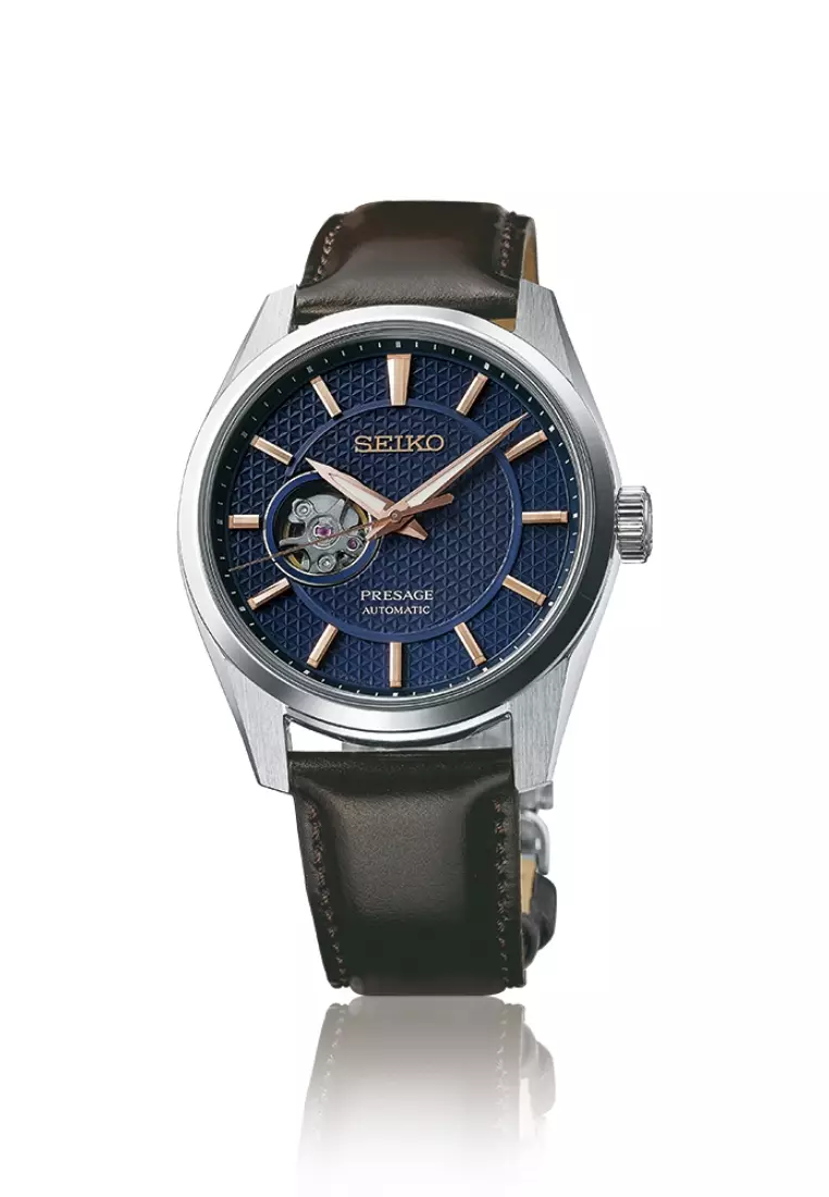 Seiko Presage Sharp Edged ‘Midnight’ Blue Dial Open Heart Design Automatic Watch SPB311J1