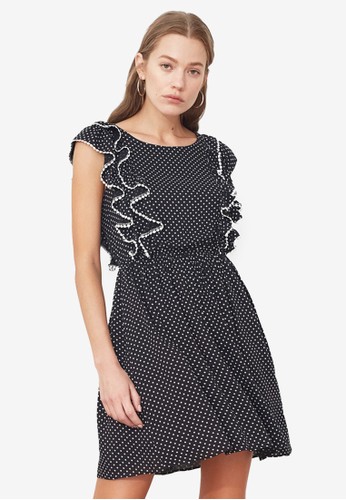 Trendyol black Ruffle Detailed Dress D3609AA87CDB8BGS_1