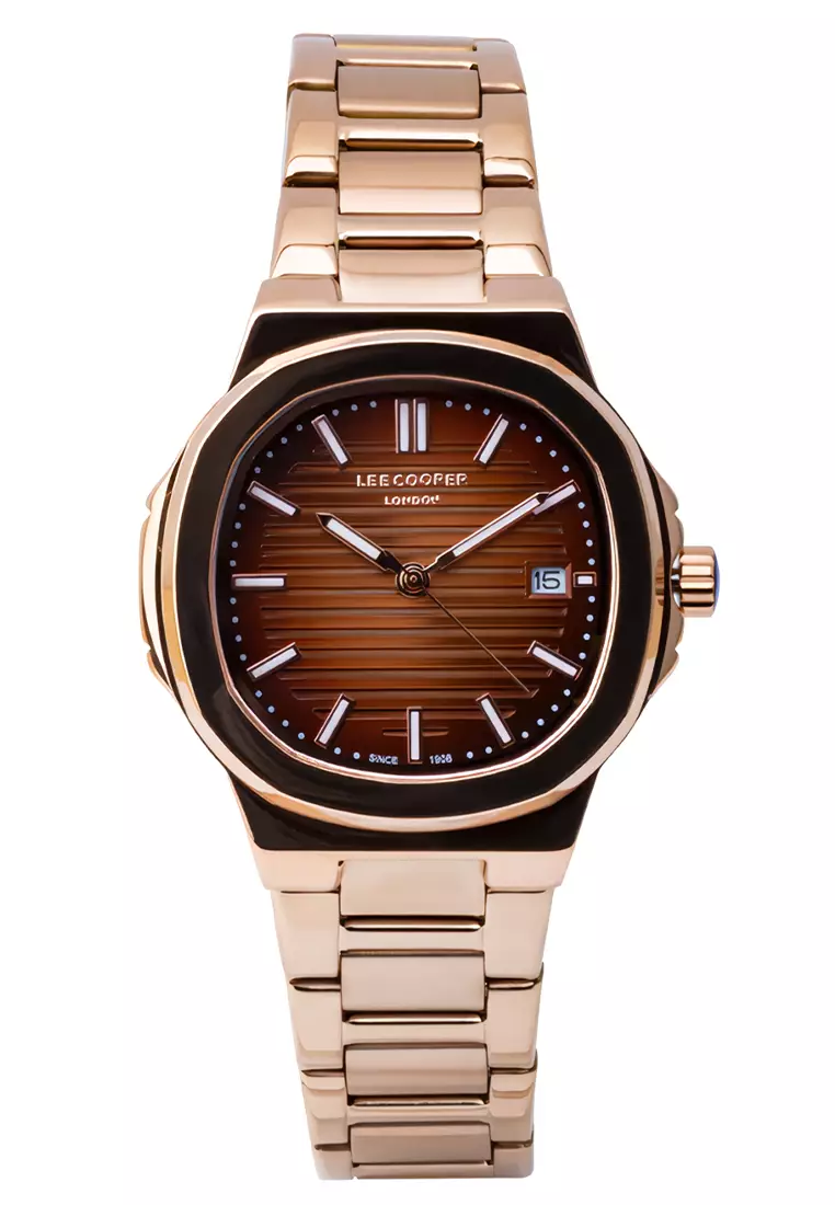 Lee Cooper - Female Analog Watches - Jam Tangan Analog Wanita - Rosegold - Stainless Steel - LC07369.460
