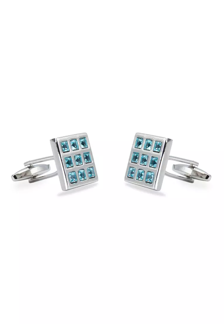 Isla II Blue Diamonte Cufflinks