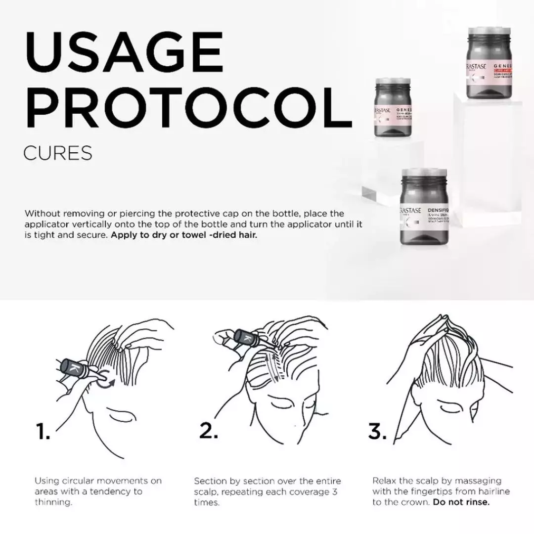 Kerastase Densifique Cure Femme 42*6ml Intensive Hair Growth Serum - Serum Intensif untuk Rambut Lebih Tebal & Lebat