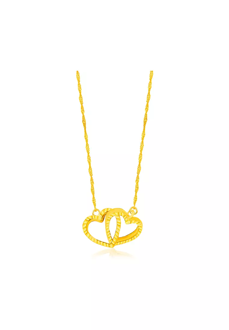 Gold interlocking deals heart necklace