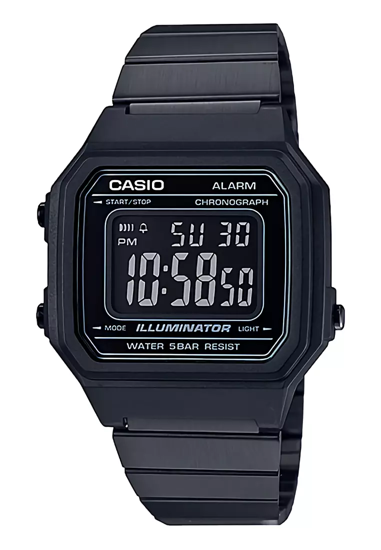 Casio - Jam Tangan Pria - Black - Stainless Steel Bracelet - B650WB-1BD