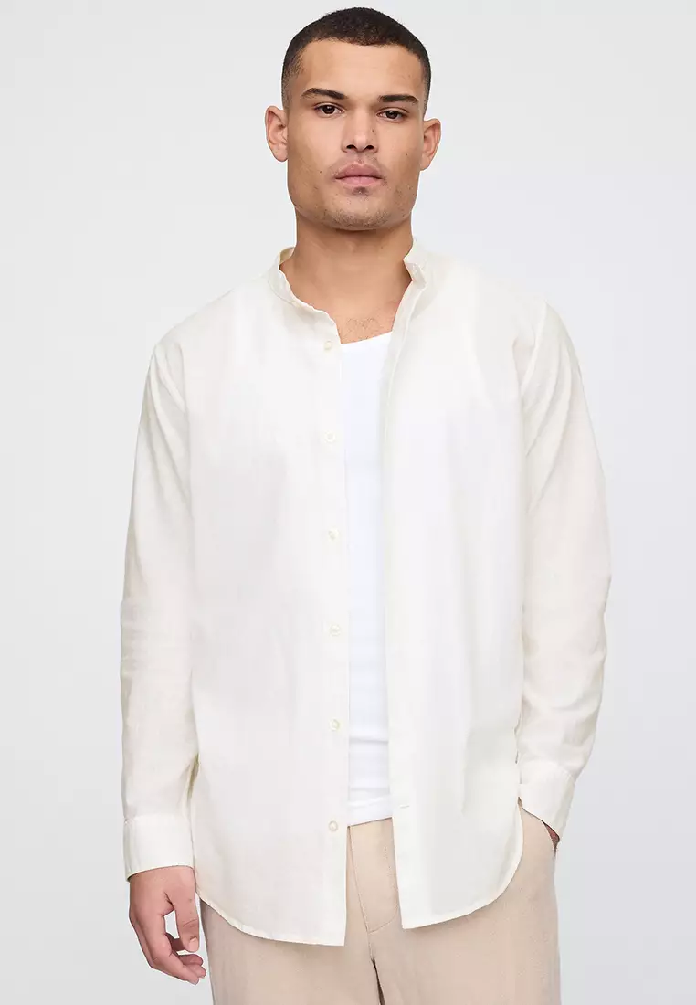 Buy GAP Band Collar Shirt 2025 Online | ZALORA
