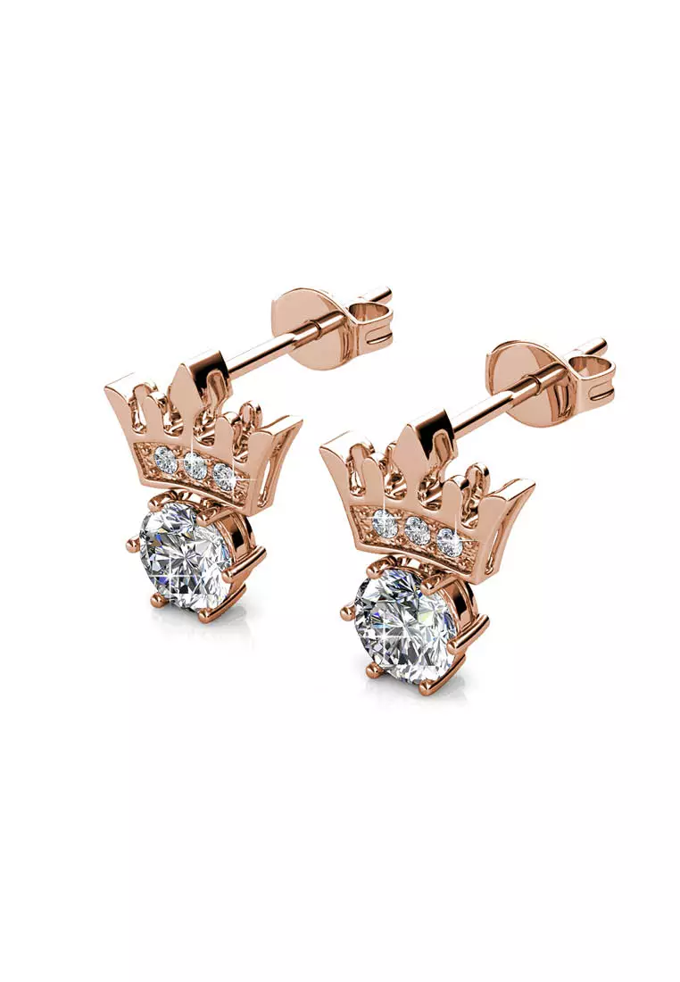 Crown Jewel Rose Gold - Anting Crystal by Her Jewellery