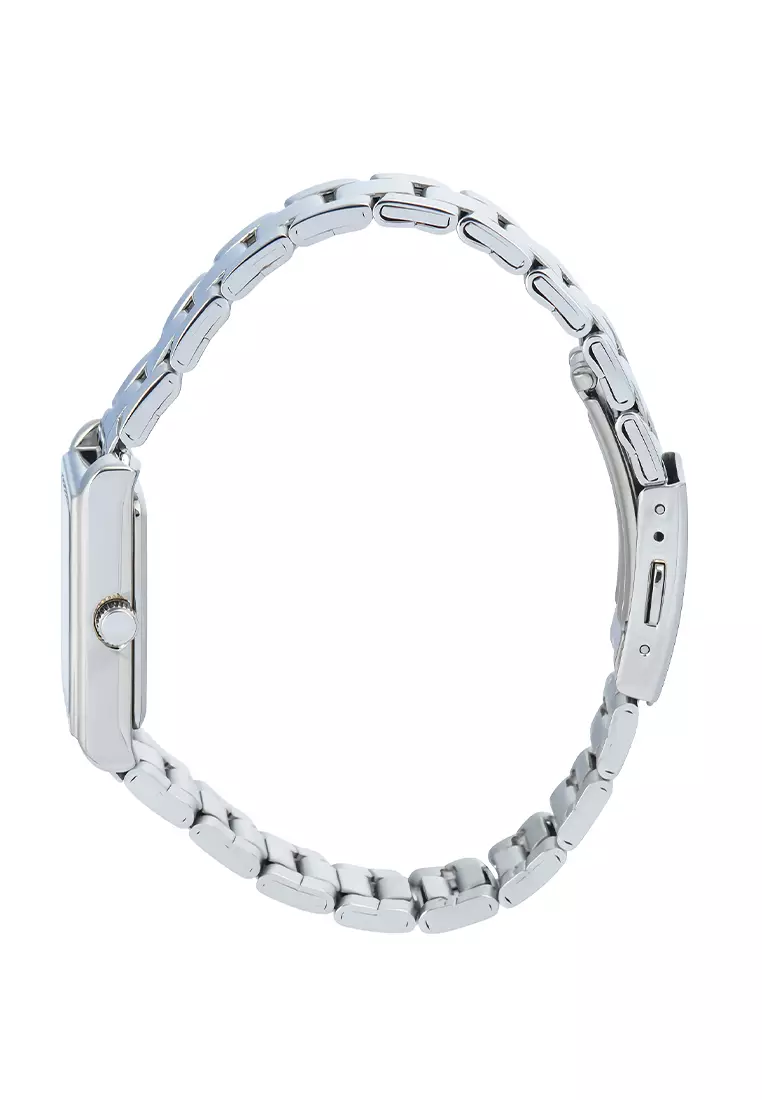 Casio LTP-1234DD-5A - Jam Tangan Analog Wanita - Silver Stainless Case Brown Dial