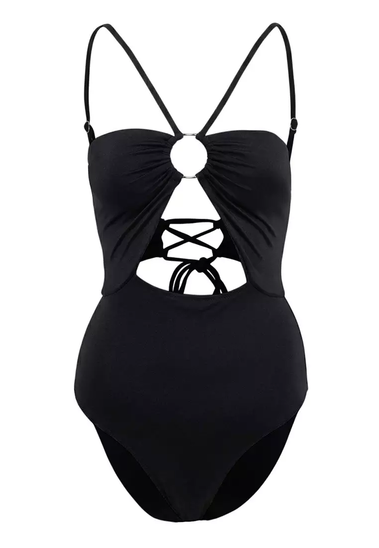 Black Cross Tie Accessory Strap Brazilian Swimsuit Tbess25Ma19