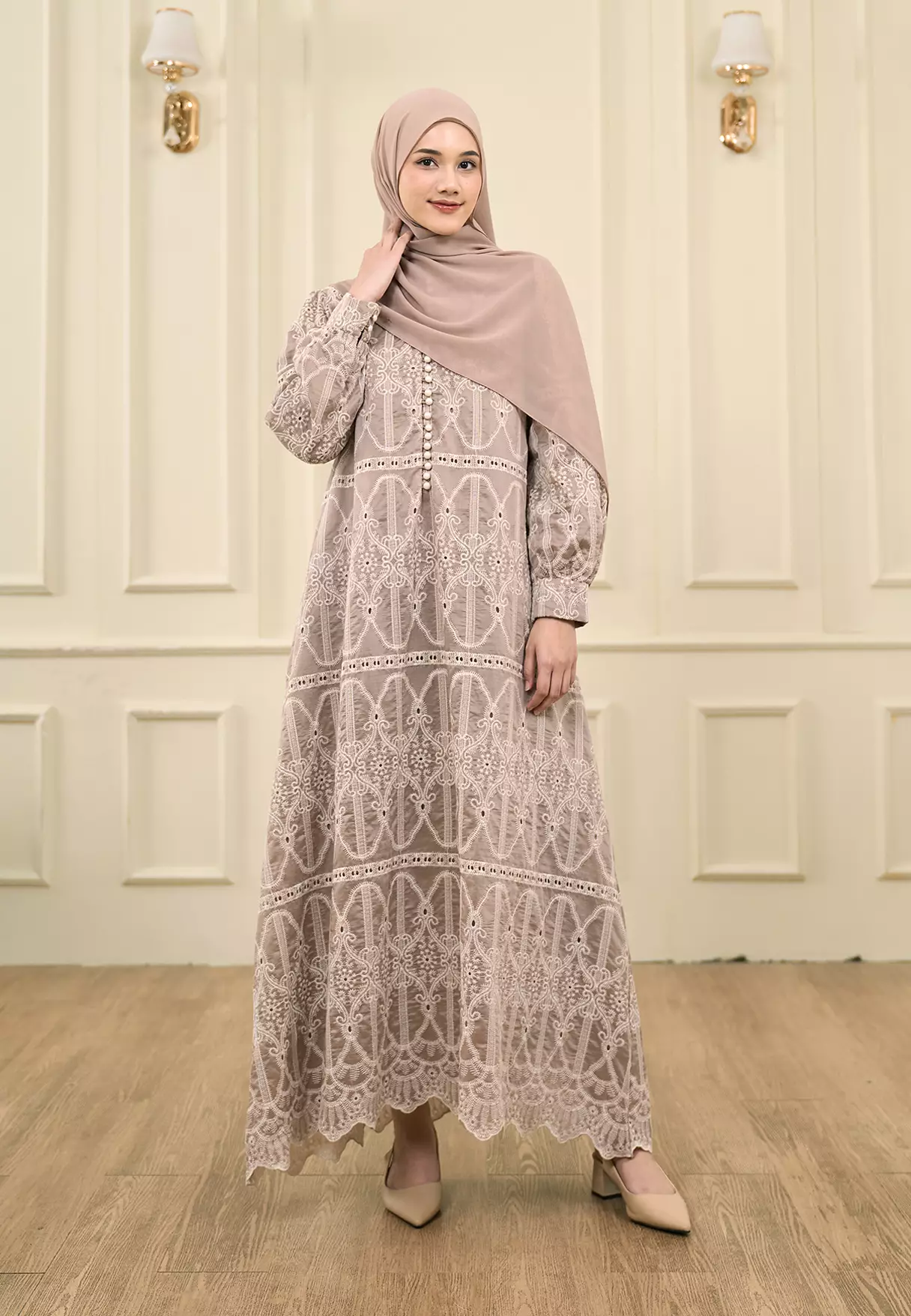 Saffiya Dress - Taupe