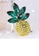 Glamorousky green Fashion Bright Plated Gold Pineapple Brooch with Cubic Zirconia 4296CACF46BE76GS_3