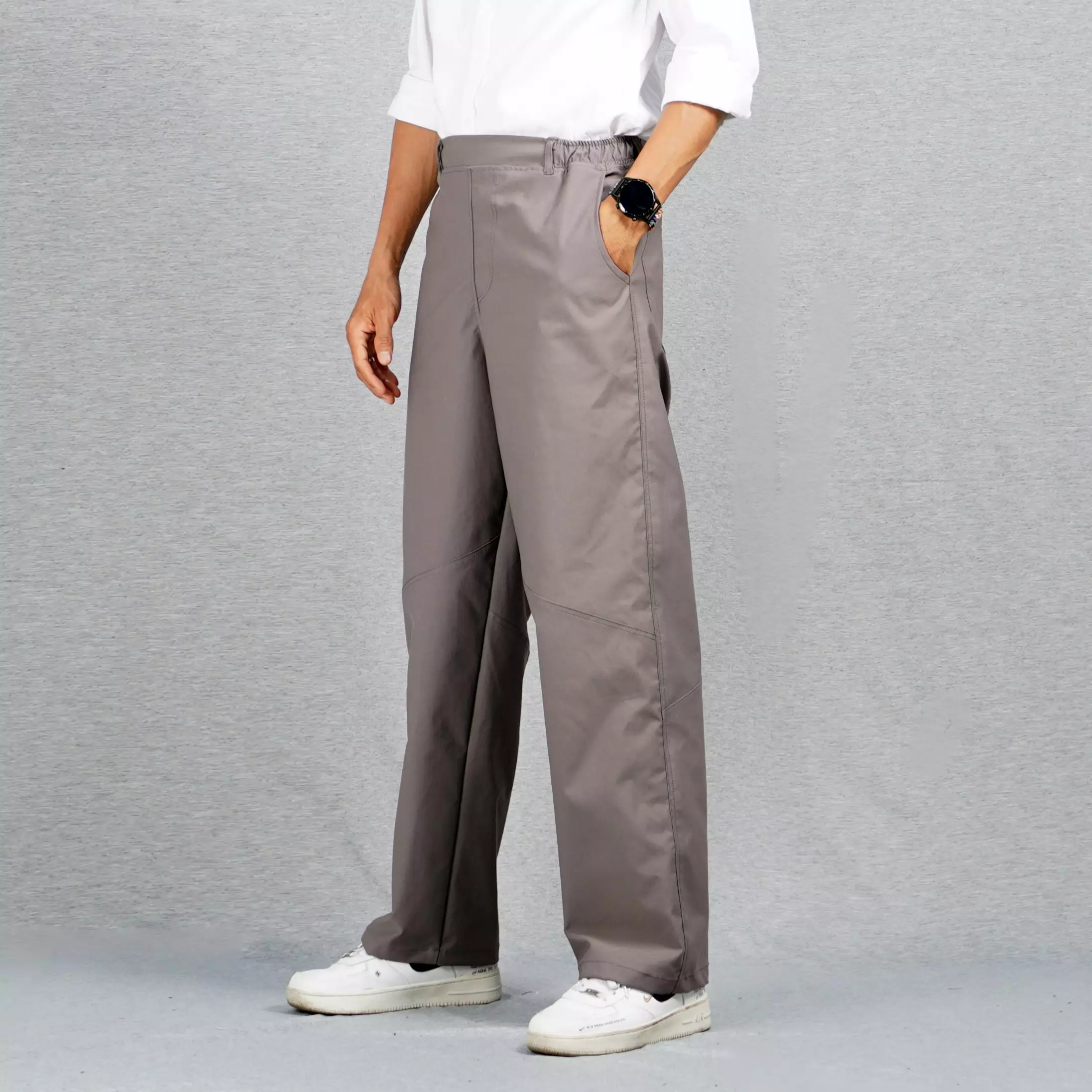 JORDI Celana Chino Pria Reguler Fit Celana Panjang Chino Pria Celana Panjang Pria - ABU