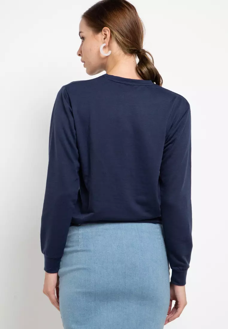 Sweater Atasan Top Long Shirt Wear Love Every Where You Go