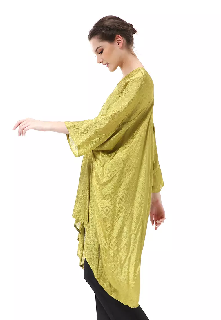 Olaf Atasan Wanita Tunik Kebaya Batik Simple Material Viscose ORIGINAL - Olive