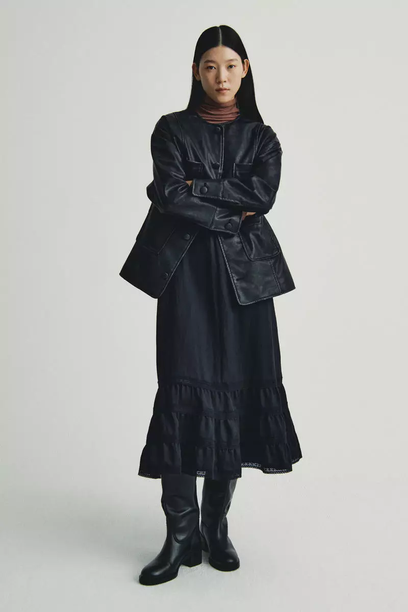 Lace-inset strappy dress