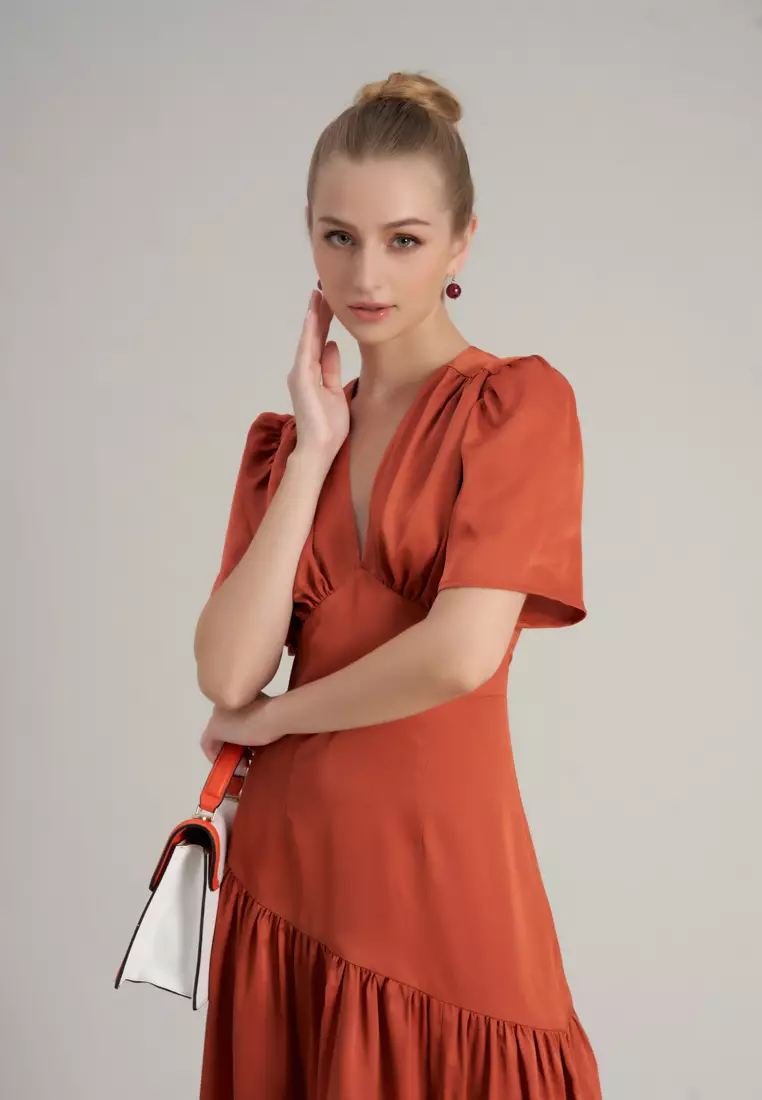 De Soleil Midi Silk Dress