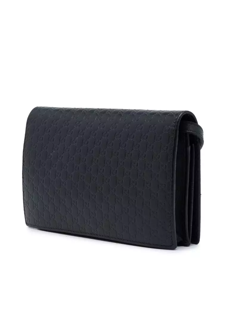 Pre-Loved Gucci Microguccissima Wallet On Strap