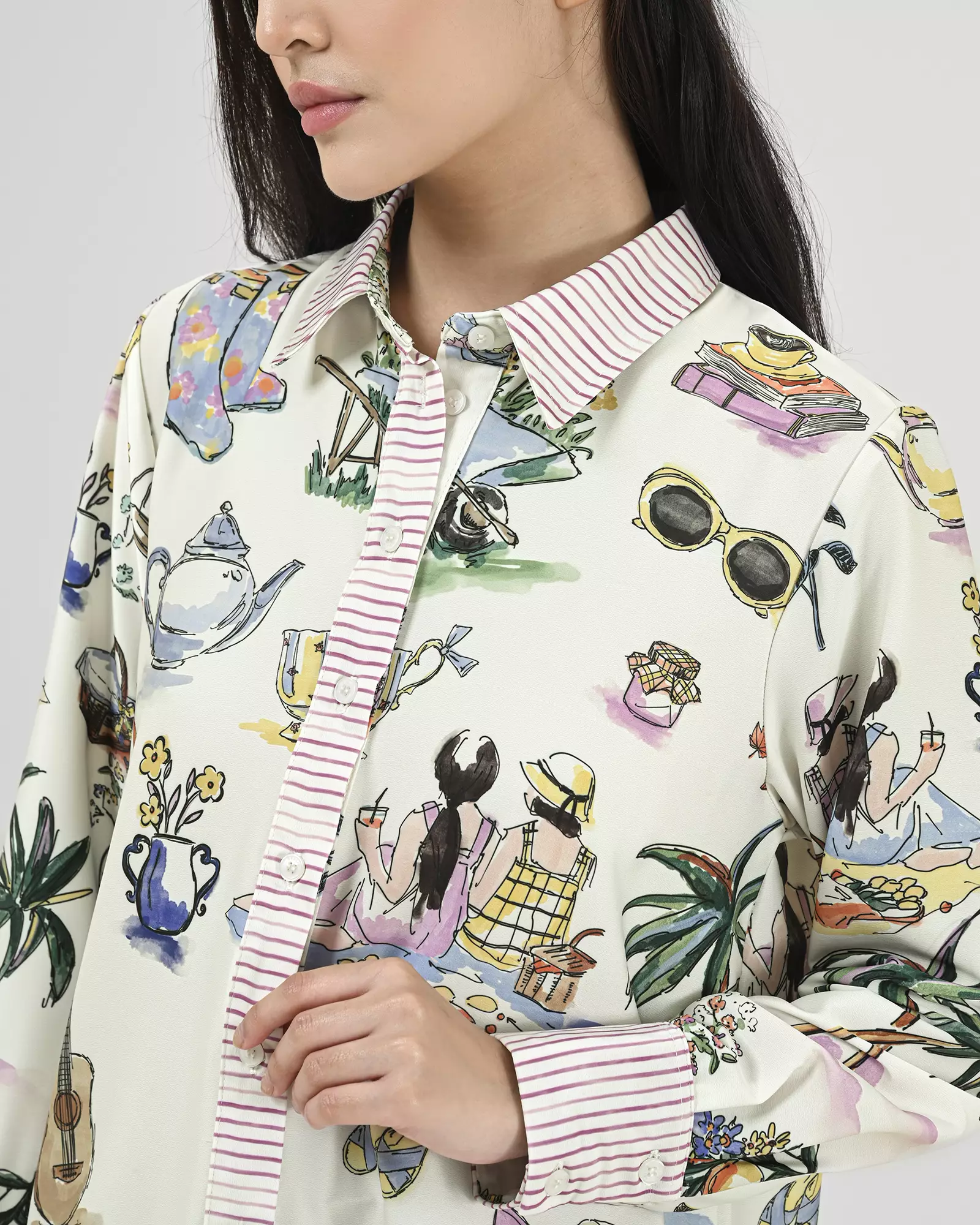 Geulis.id SASHA SHIRT - Brokenwhite