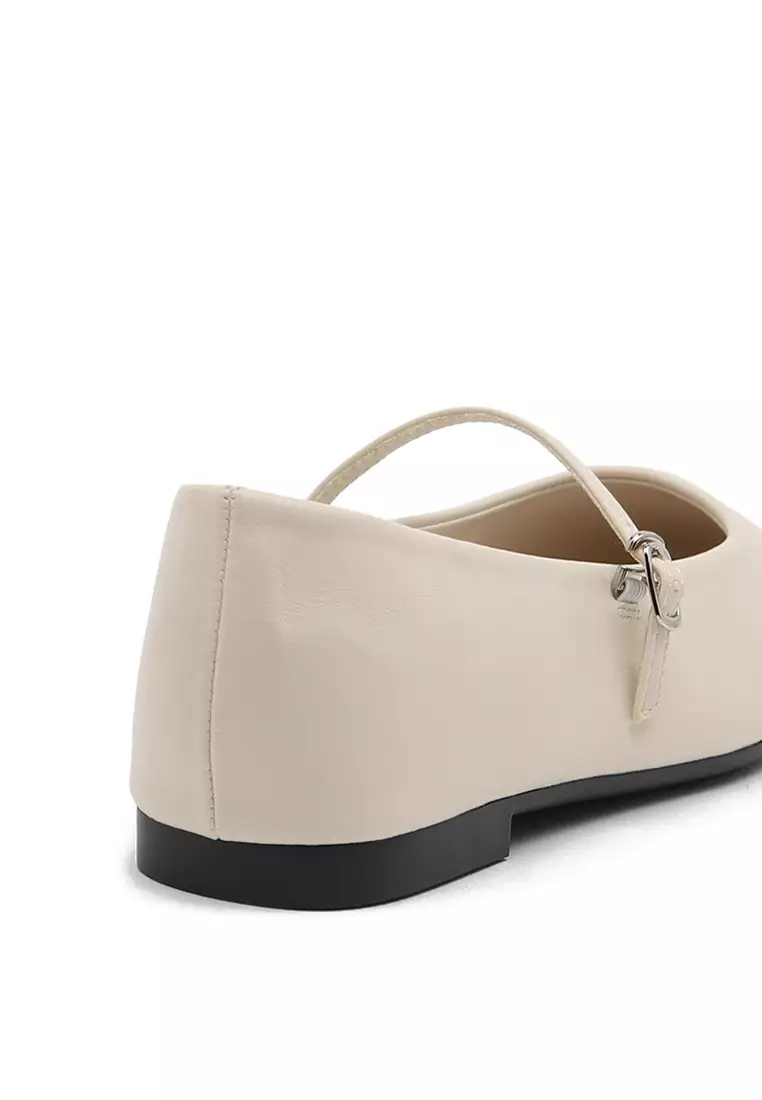 Nhibre Maryjane Flats (1cm) - Ivory