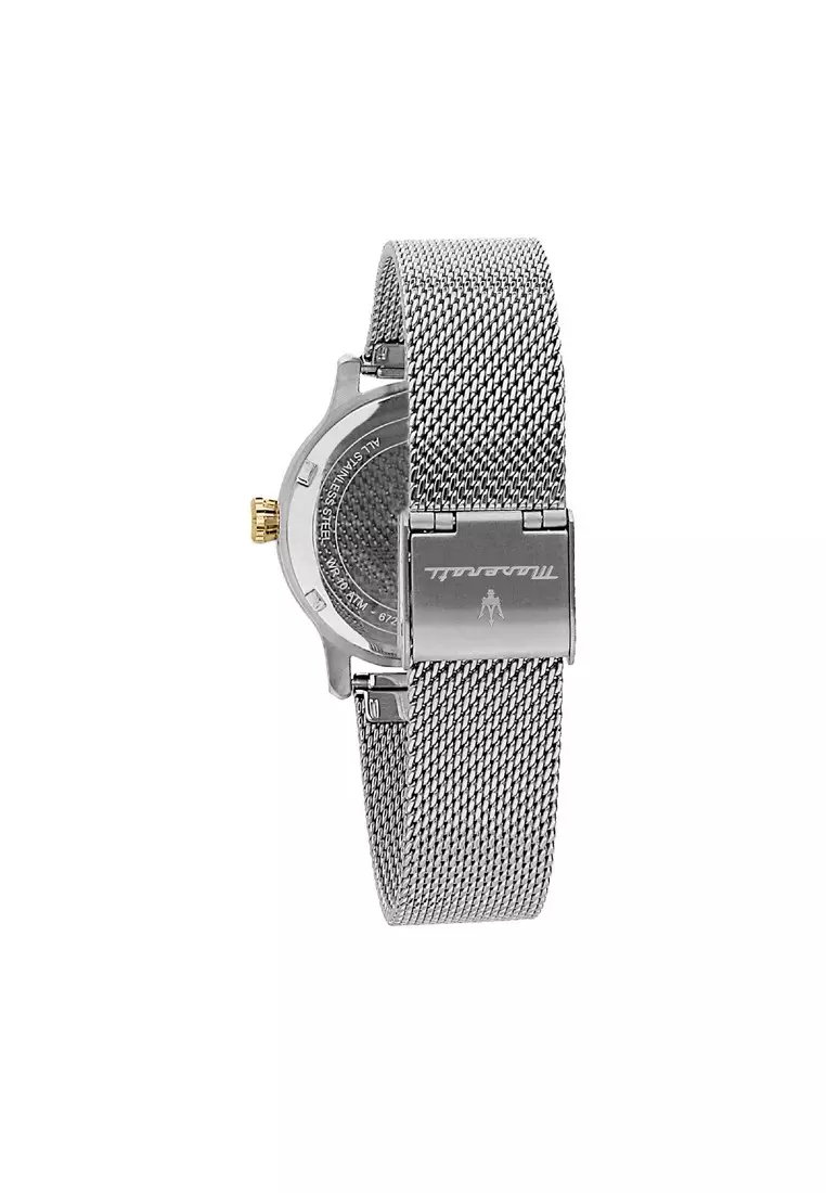 【2 Years Warranty】Maserati Epoca 34mm Yellow Gold Pearl Dial Women's Quartz Watch R8853118514
