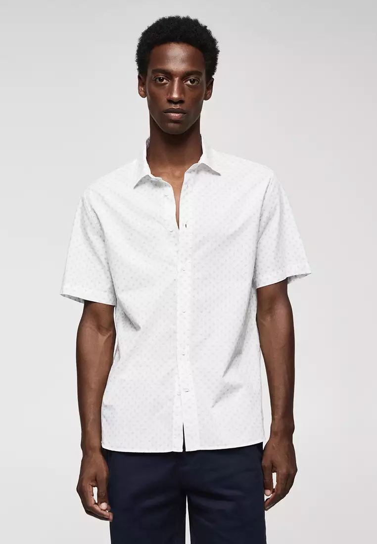 MANGO Man 100% Cotton Chambray Shirt 2024, Buy MANGO Man Online