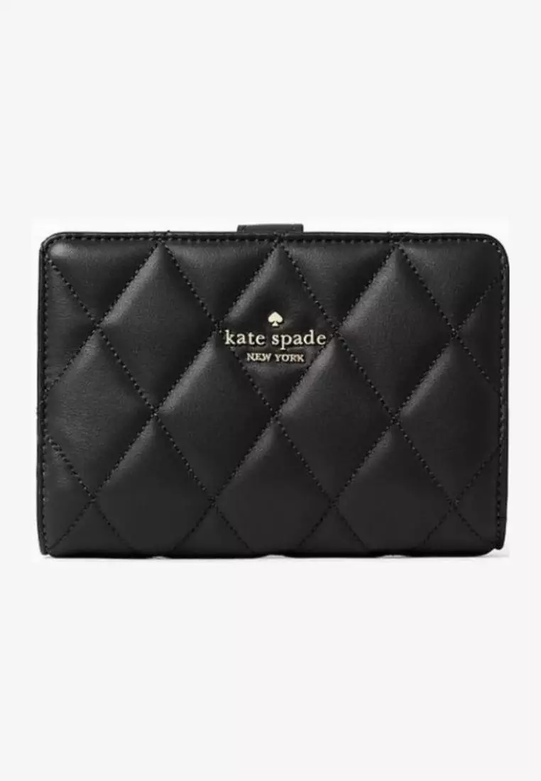 Jual KATE SPADE Kate Spade Carey Smooth Quilted Leather Medium Compact ...