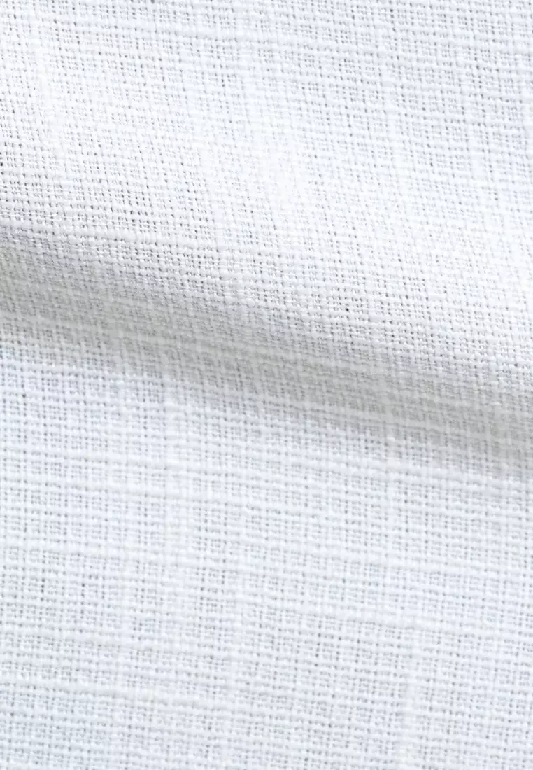 Emba Denim - Aram Two 037 Kemeja Koko Pria Lengan Pendek Cream