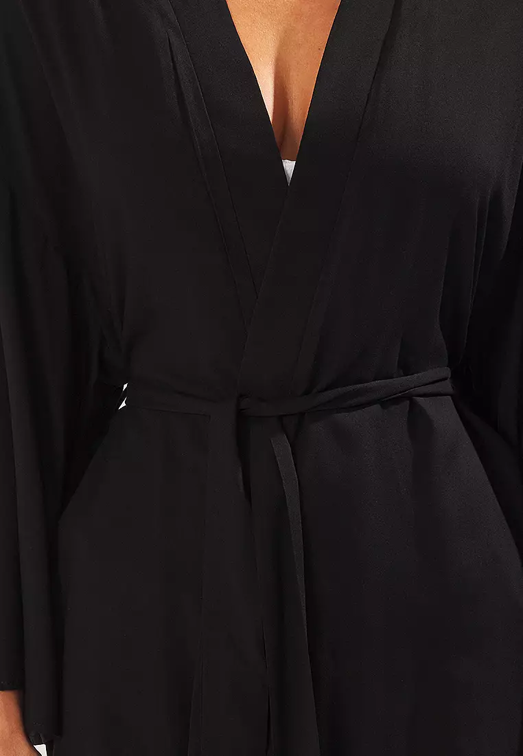 迷你梭織沙灘和服