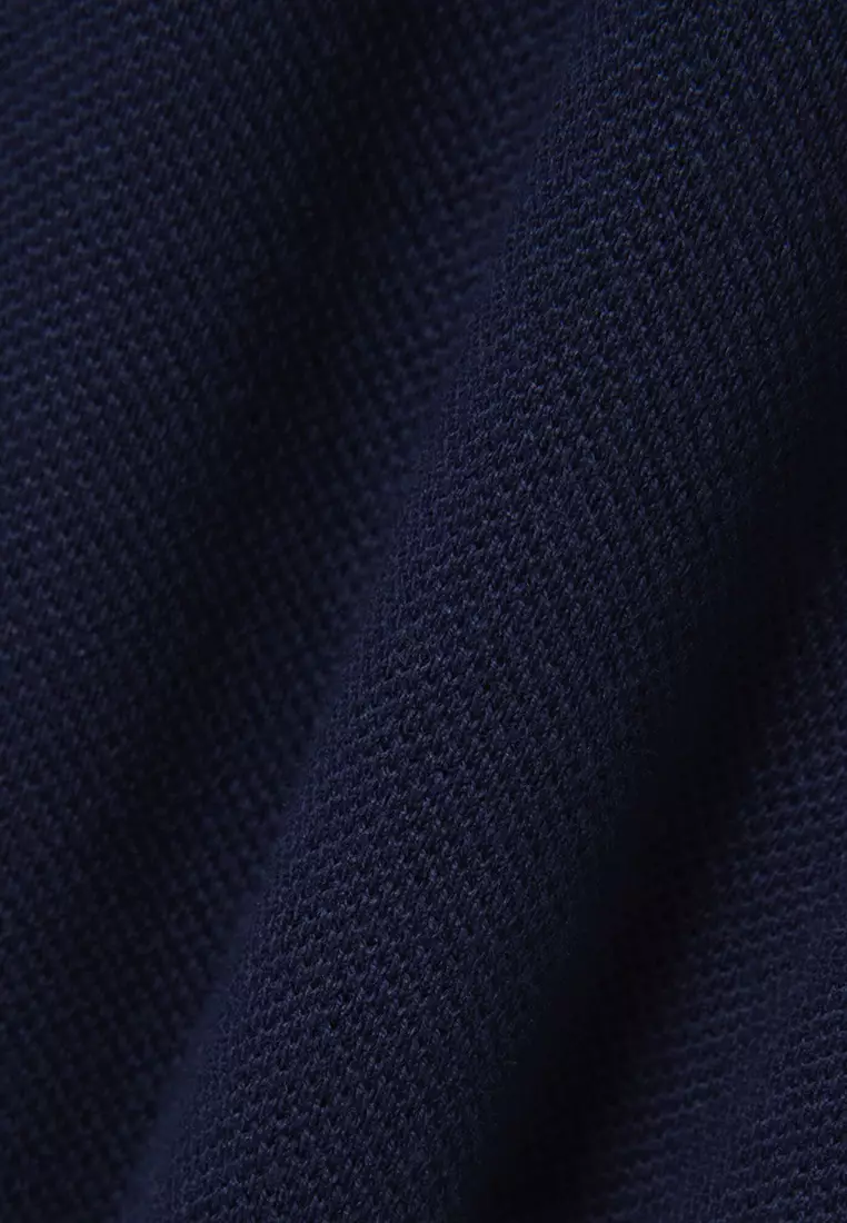 Polo Collar Belted Petit Piqué Dress