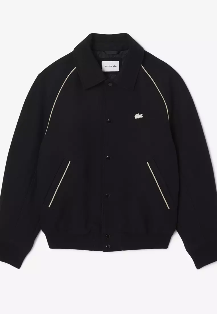 Buy Lacoste Badge Accent Wool Varsity Jacket 2026 Online | ZALORA