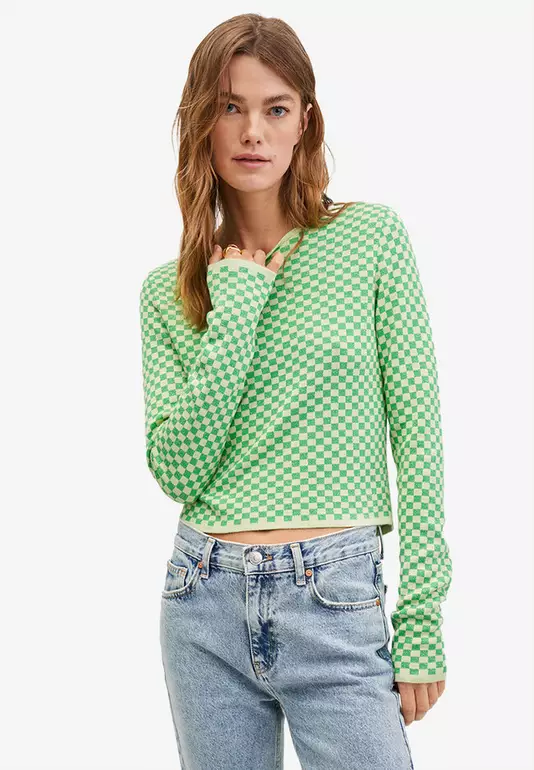 Checks Knitted Sweater