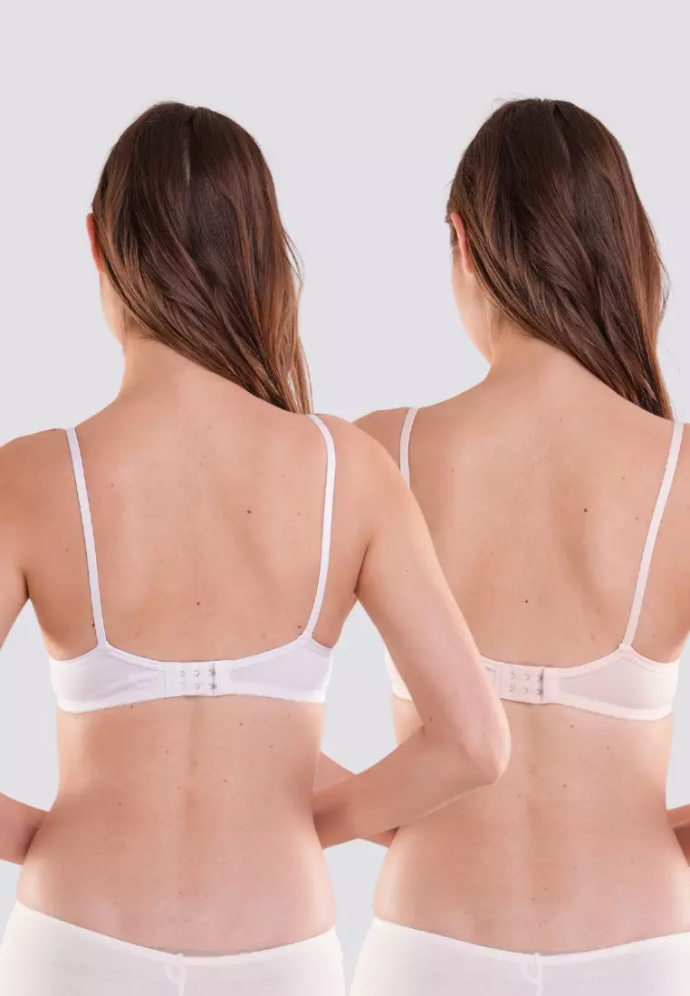 Girly Basics Assorted 2-in-1 Pack Semi-Padded Teens Bra With Adjustable Straps Women Underwear