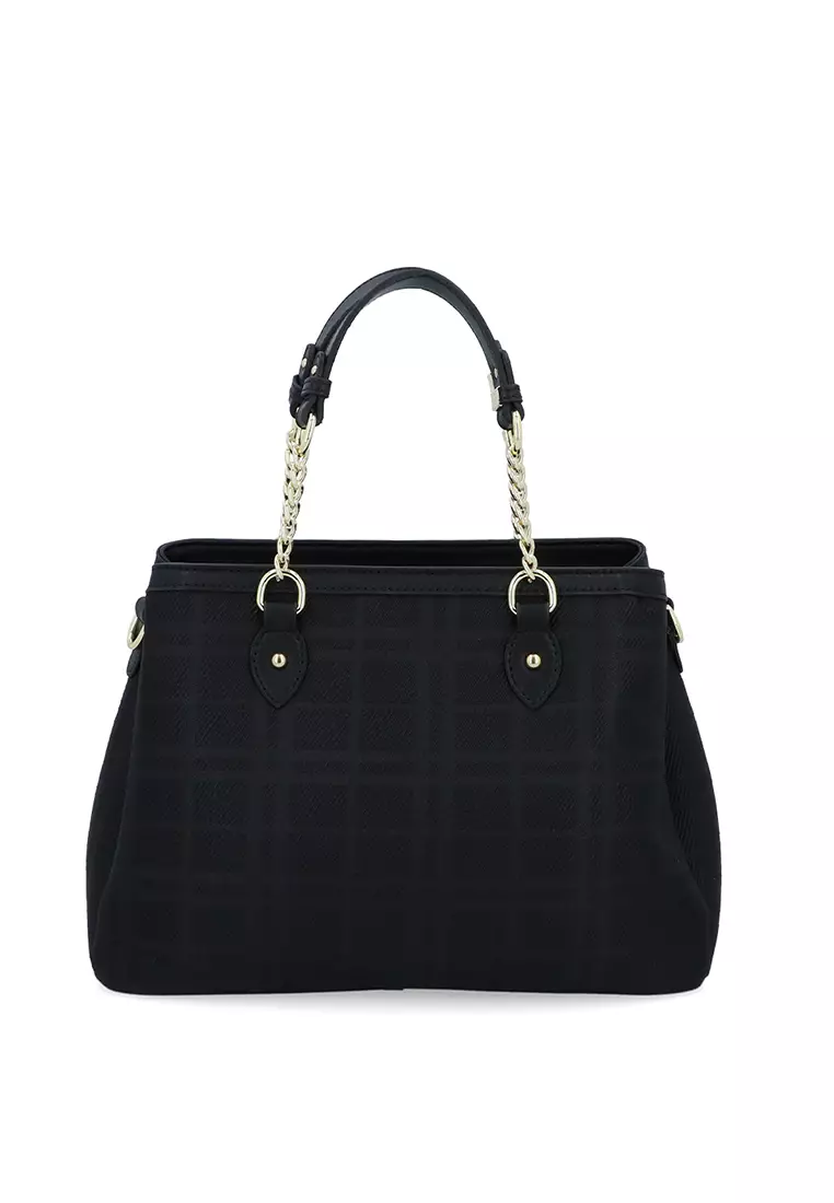 CR Brushed Plaid Top Handle II - Black