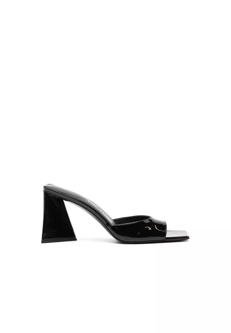 Buy THE ATTICO Patent Leather Square Toe Slip-On Heels 2025