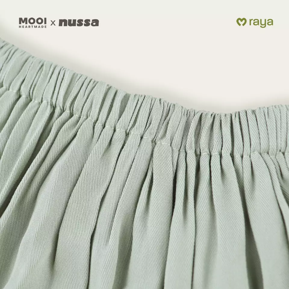 Mooi x Nussa Rarra Mukena Set Print Mukena Anak Perempuan Raya Collection - L