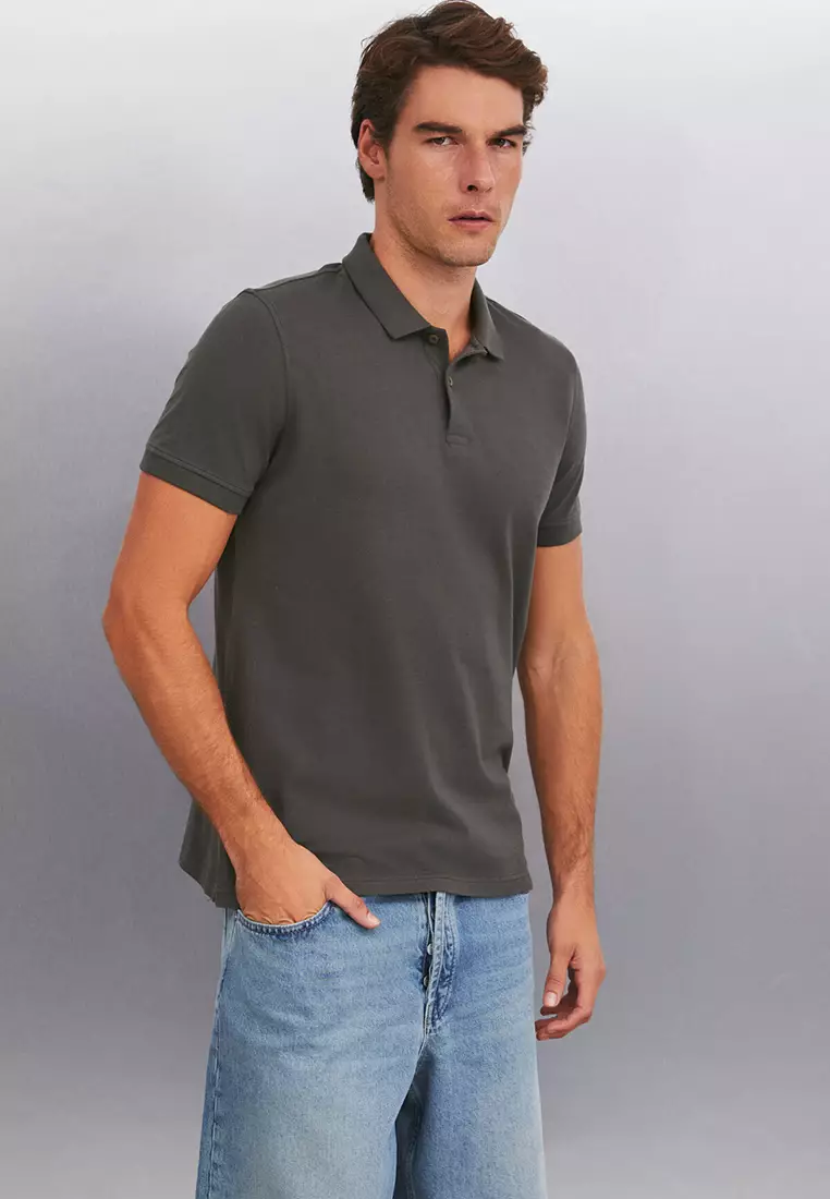 Short Sleeve Regular Fit Polo Collar Shirt